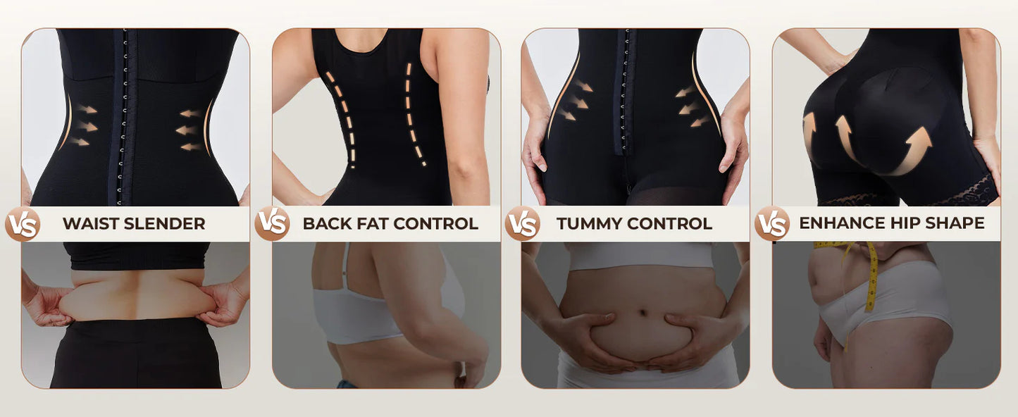 ✨HOT SALE 49% OFF✨🎄50K+ SOLD:Colombianas Shapewear for Women Tummy Control Full Shapewear Butt Lifter with Zipper Crotch