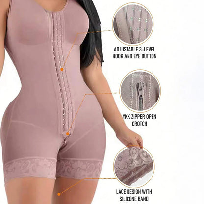 ✨HOT SALE 49% OFF✨🎄50K+ SOLD:Colombianas Shapewear for Women Tummy Control Full Shapewear Butt Lifter with Zipper Crotch