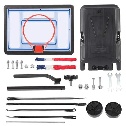 Portable Pool Basketball Hoop and Volleyball Set for Swimming Pools With Two Ball