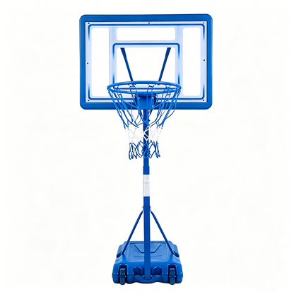 Portable Pool Basketball Hoop and Volleyball Set for Swimming Pools With Two Ball