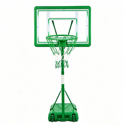 Portable Pool Basketball Hoop and Volleyball Set for Swimming Pools With Two Ball