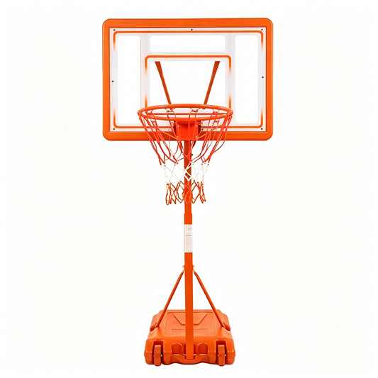 Portable Pool Basketball Hoop and Volleyball Set for Swimming Pools With Two Ball
