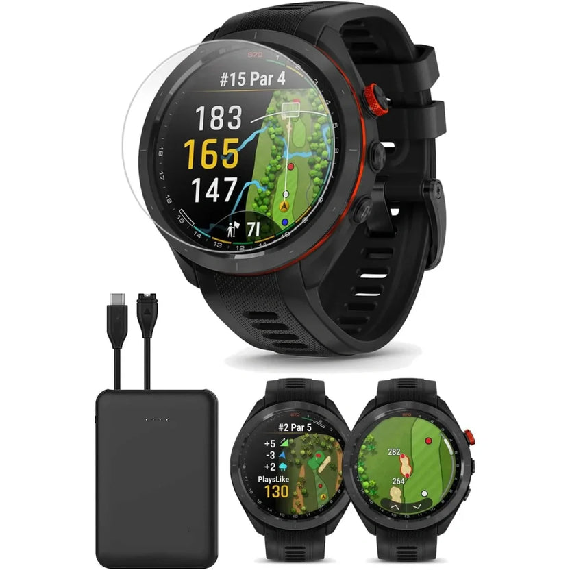 Summer Sale⛳S70 (White, 42mm) Golf GPS Watch Bundle