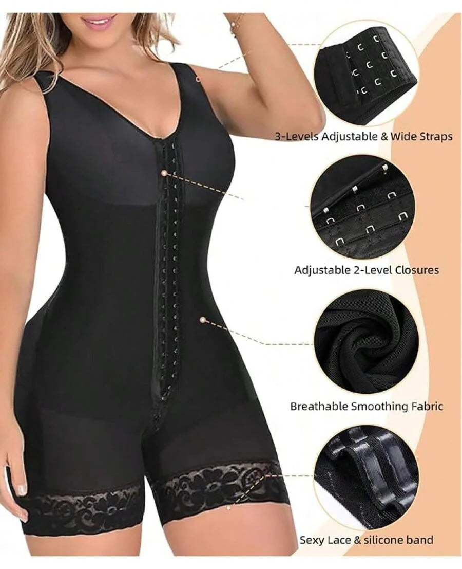 ✨HOT SALE 49% OFF✨🎄50K+ SOLD:Colombianas Shapewear for Women Tummy Control Full Shapewear Butt Lifter with Zipper Crotch
