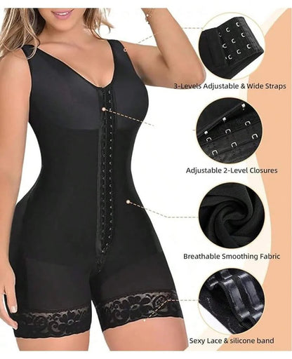 ✨HOT SALE 49% OFF✨🎄50K+ SOLD:Colombianas Shapewear for Women Tummy Control Full Shapewear Butt Lifter with Zipper Crotch