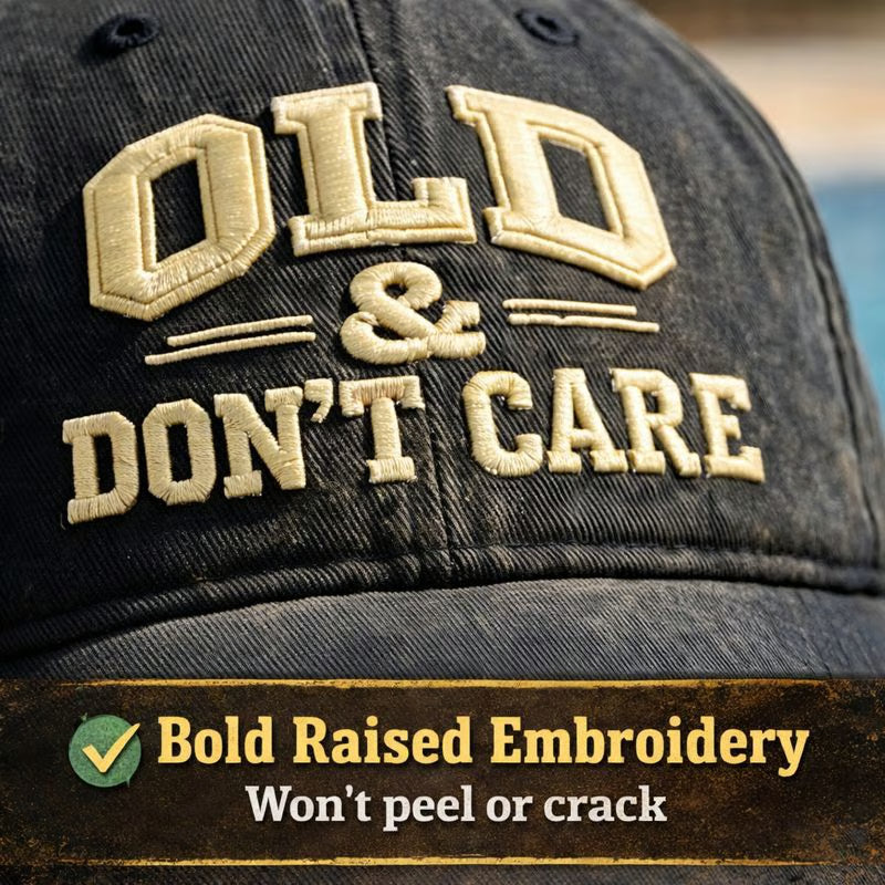 🖤2026 New Year · 40% OFF🖤Vintage Distressed “OLD & DON’T CARE” Cap