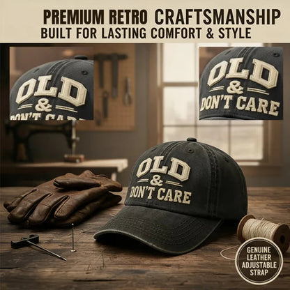 🖤2026 New Year · 40% OFF🖤Vintage Distressed “OLD & DON’T CARE” Cap